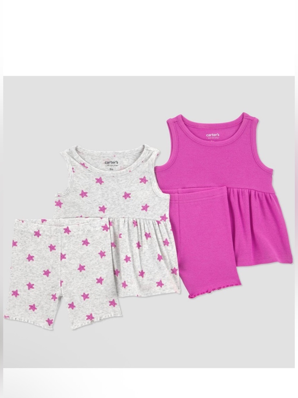 Carter's Baby Girl 4pc star Peplum tank Top and Capri